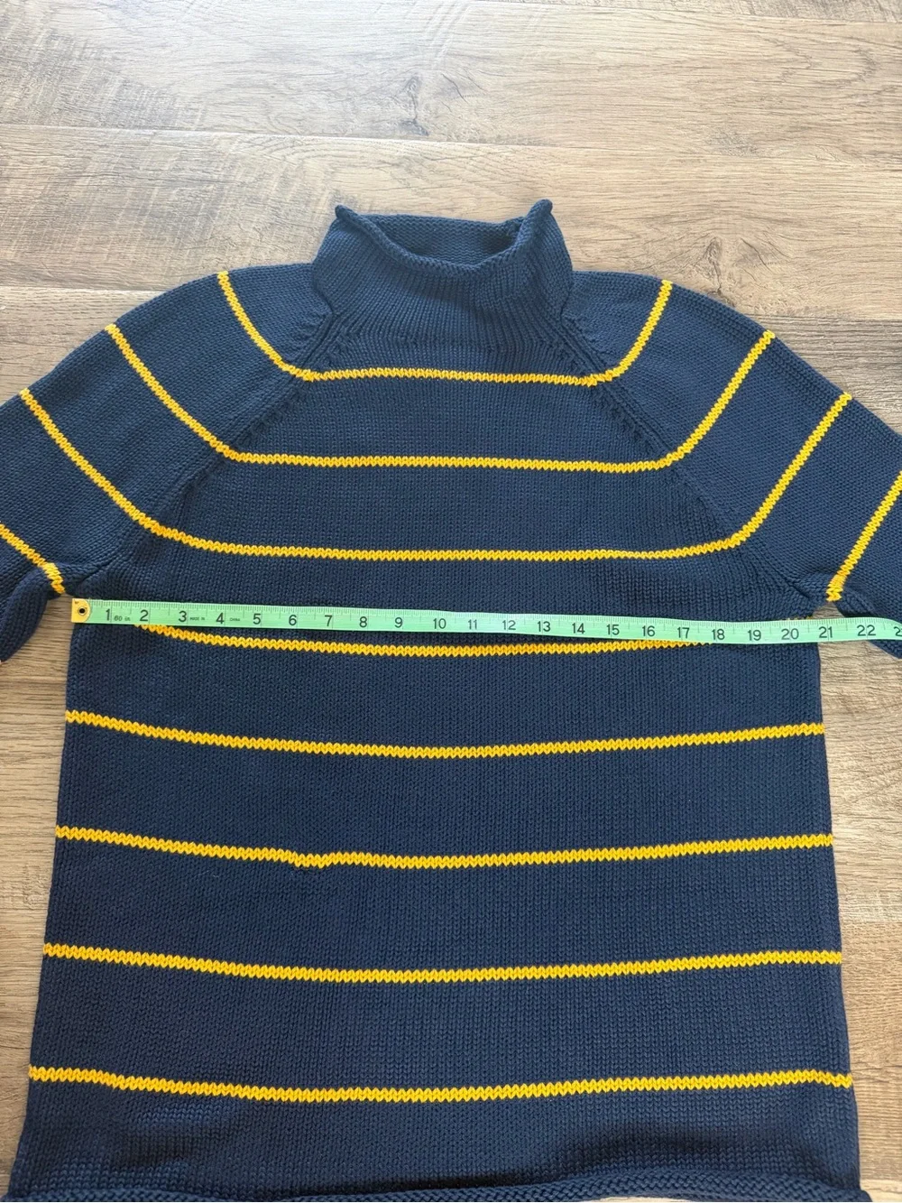 J.Crew 2025 1988 Rollneck Stripe Sweater Navy Gold NWT Men’s Small Cotton